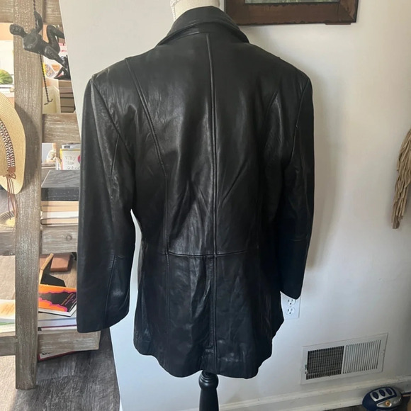Vintage DANIER Canada Black Leather Jacket Removable Insulated Liner L 10 - 12 - Picture 7 of 10